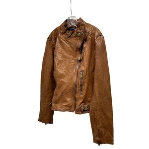 (NWT)Lauren Ralph Lauren Women's Tumbled-Leather Jacket (Size 0)